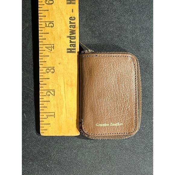 Vintage Genuine Leather Key Holder Zippered Pouch - Picture 5 of 6